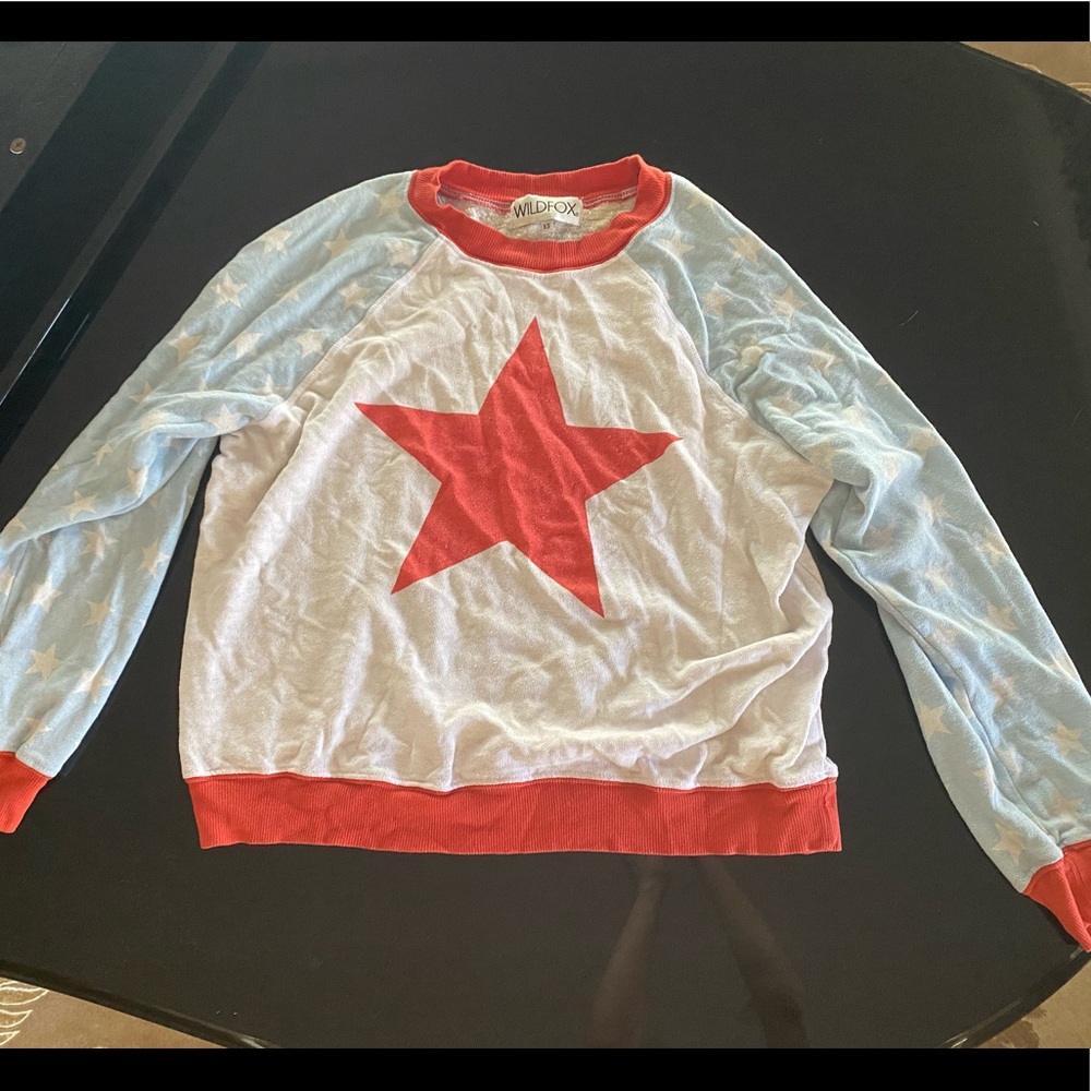 Wildfox Star Long Sleeve Jumper Top